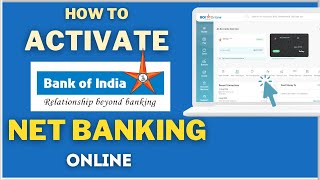 How To Register for Bank of India BOI Net Banking Online  Internet Banking Activation [upl. by Ambler]