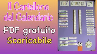 Cartellone del CALENDARIO PDF scaricabili gratuiti SCUOLA PRIMARIA [upl. by Eeresid]