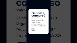 Concursos para dentistas para mais informações 11945573836 ou mande nos uma mensagem no Instagram [upl. by Akenet58]