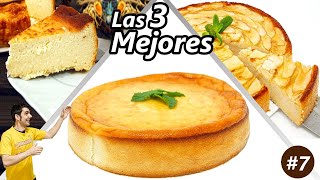 Las 3 MEJORES TARTAS de QUESO Fáciles y ricas 😍🥧😋 DELICIOSAS  7 [upl. by Sherlock]