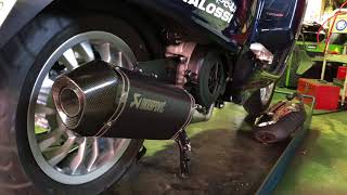 Vespa Sprint 150 Akrapovic Exhaust Sound [upl. by Braswell]