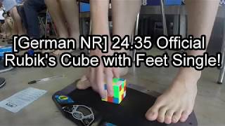 Former German NR 2435 Official Rubiks Cube with Feet Single European Championships 2018 [upl. by Elatsyrk]