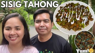 SISIG NA TAHONG  NAMALENGKE  NAGLUTO NG ULAM FOR DINNER vlog585 [upl. by Cole852]