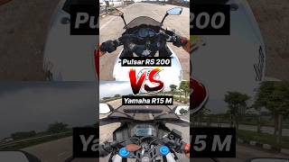 2024 Pulsar RS 200 vs Yamaha R15 M 🔥 Gear Challenge shorts r15m [upl. by Ynobe]