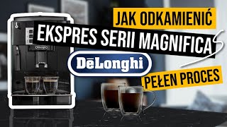 Proces odkamieniania ekpresu DeLonghi Magnifica S ECAM 22110B [upl. by Airalav79]