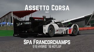 Assetto Corsa  Porsche 919 Hybrid Spa  1528 Setup [upl. by Ecniv717]