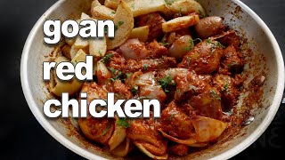 Goan Red Chicken Recipe  Marinated Chicken Recipe  Goan Chicken Recipes [upl. by Laroy945]