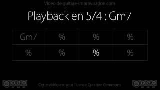 54  Gm7 Backing Track 180bpm [upl. by Airrehs]