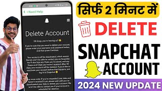 How to delete Snapchat Account 2024 Permanently  Snapchat Account Delete Kaise Kare [upl. by Lihas539]