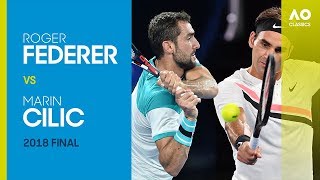 Roger Federer v Marin Cilic  Australian Open 2018 Final  AO Classics [upl. by Haleeuqa]