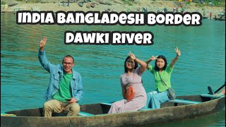 Dawki river  India Bangladesh border tourist spot boating at Dawki River fishing of Dawki [upl. by Naes]