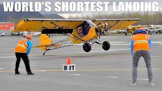 STOL Competition  World Record Shortest Landing 9 Feet 5 Inches [upl. by Asilat444]