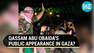 Hamas Abu Obaidas First Public Appearance In Gaza Since Oct 7 Attack Watch Viral Photo [upl. by Brandes318]