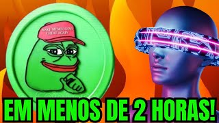 EM MENOS DE 2 HORAS PEPE COIN PODE CONFIRMAR A MAIOR ALTA [upl. by Andris537]