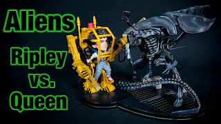 Quantum Mechanix Aliens QFig Max Elite Alien Queen Exclusive amp Ripley With Power Loader Review [upl. by Eseerahs349]