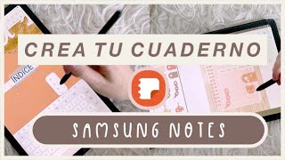 CREA TU CUADERNO DIGITAL en SAMSUNG NOTES TAB S6 LITE TAB S7 TAB S5 TAB S8  HardPeach Tab [upl. by Onaicul]