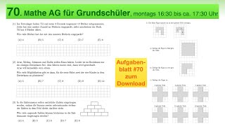 70  Mathe AG Grundschüler  Mathe mit dem Känguru  Mathe Olympiade  Geometrie [upl. by Gardener838]