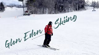 Ski and Snowboard Hill  Glen Eden  Ontario Canada 4K [upl. by Cloots24]