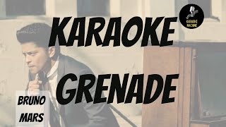 Grenade  Bruno Mars Karaoke Official [upl. by Ybbor]