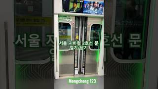 🇰🇷 Seoul Metro Line 2 Doors OpenClose [upl. by Stanhope]