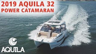 2019 Aquila 32 Power Catamaran at MarineMax St Petersburg Florida [upl. by Jourdan287]