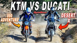 2022 KTM 890 Adventure R vs Ducati DesertX  Cycle News [upl. by Mendel653]