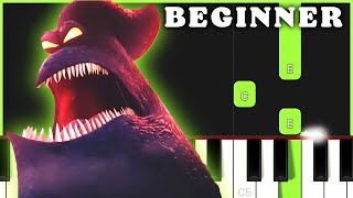 Kraken Theme  Hotel Transylvania 3  EASY  BEGINNER PIANO TUTORIAL [upl. by Eniamzaj]