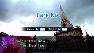 Pare Ko  Eraserheads Karaoke Version [upl. by Acinomad948]