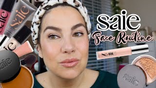 WORTH THE HYPE Saie Beauty I Bought the Whole Face Routine [upl. by Novah]