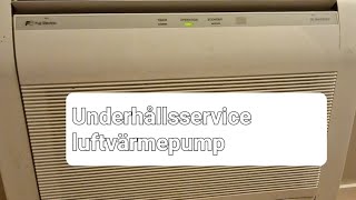 Maintenance service air heat pump Underhållsservice luftvärmepump [upl. by Yrrej]