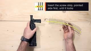 QuikDrive  User Guide How to insert and remove collated screw strip [upl. by Nosiddam]