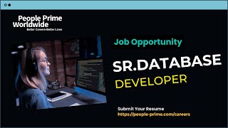 IT Jobs in India  SrDatabase Developer Wanted  People Prime Jobs [upl. by Aihsemot726]