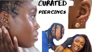 CURATED EAR PIERCINGS  HEALING  TIPS [upl. by Zeb40]