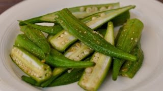 Raw Okra with Miso Dressing Recipe [upl. by Alletneuq]