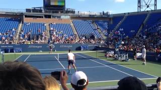 Federer and Hewitt first practice at US Open 2015 [upl. by Madda]