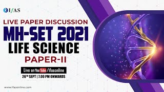 MH SET Life Science Previous Year Solved Question Paper 2021 [upl. by Vinnie]