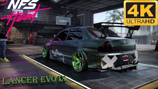 NFS HEAT  MITSUBISHI LANCER EVOLUTION IX CUSTOMIZATION AND GAMEPLAY  ULTRA GRAPHICS 4K 60FPS [upl. by Urissa626]