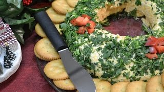 Holiday Appetizer Wreath Garnish Recipe  RadaCutlerycom [upl. by Lot]