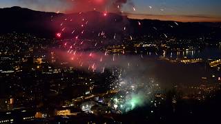 Bergen Lysfest 2018 Fireworks  fyrverkeri [upl. by Auqinihs]