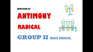 ANTIMONY RADICAL  BASIC GROUP 2  B  SALT ANALYSIS  ALL PUNJAB BOARD PRACTICALS [upl. by Learrsi]