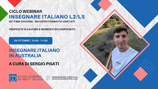 Insegnare italiano in Australia  webinar con Sergio Pisati [upl. by Geiger795]