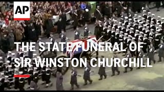 THE STATE FUNERAL OF SIR WINSTON CHURCHILL  1965 [upl. by Osithe]