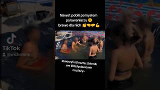 Zbudowali na plaży własny prywatny basen na plaży we Władysławowie parawany oburzone władysławowo [upl. by Gainor]