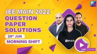 JEE Main 2022 Paper Solutions 29th June Shift 1  JEE Mains 2022 Question Paper with Solution [upl. by Avis]