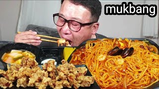 꾸덕한 볶음짬뽕에 탕수육 먹방 🤓👍Jjamppong Tangsuyuk  REAL SOUND MUKBANG [upl. by Hilaire]