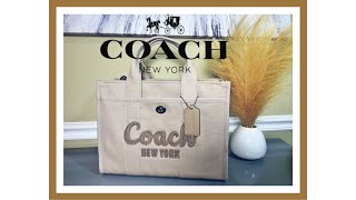 Coach Canvas Tote Bag Unboxing Review amp What Fits  LUX WIFE LIFE [upl. by Asille875]