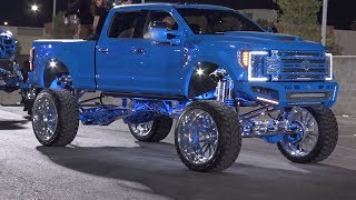 Lifted Trucks at the SEMA Show Cruise 2019 [upl. by Inah]