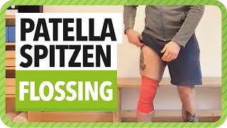 Kniegelenk  Kniescheibe behandeln  Patellaspitzen Flossing Anleitung  Netztherapeuten [upl. by Linzer552]