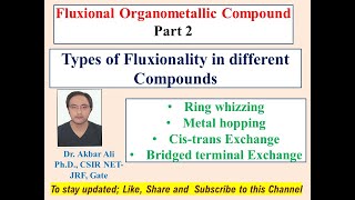 Classification of Fluxional Organometallic Compounds Organometallic Compounds MSc CSIR NETJRF [upl. by Ofelia513]