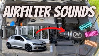 PERFORMANCE AIR FILTER VW SCIROCCO 20 TSI INSANE SOUNDS [upl. by Randee]